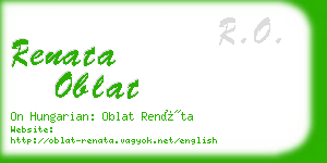 renata oblat business card